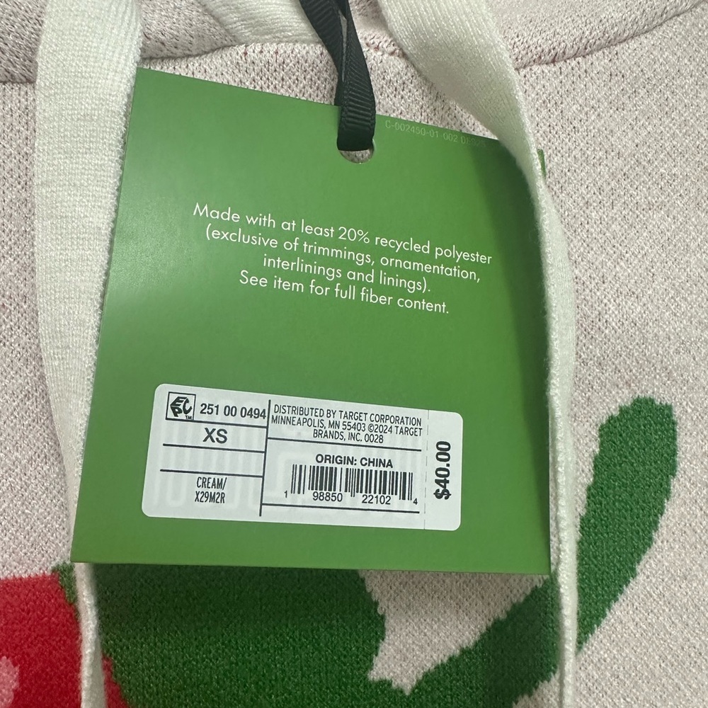 kate spade Cream and Red Crew Neck Sweater with Strawberry Design - Picture 5 of 5